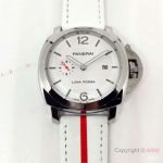 Best Quality Panerai Pam1378 Luminor Due Luna Rossa in Leather Strap with Red line